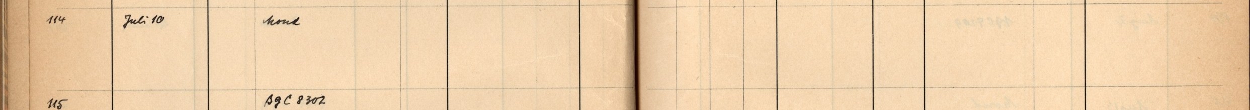 Plattenverzeichnis Eintragd0114