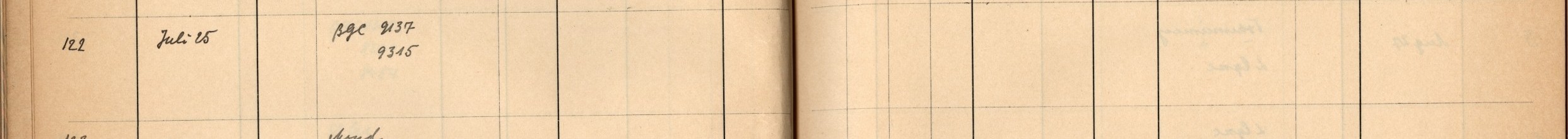 Plattenverzeichnis Eintragd0122