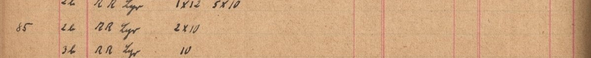 Plattenverzeichnis Eintragk0085