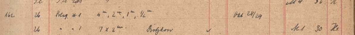 Plattenverzeichnis Eintragk0162