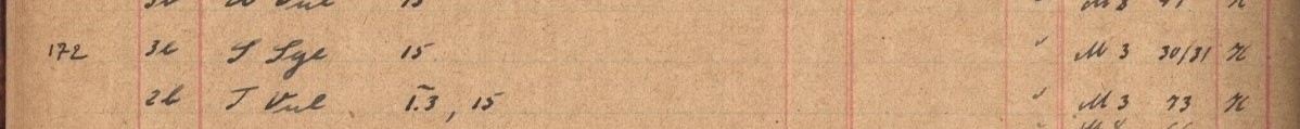 Plattenverzeichnis Eintragk0172