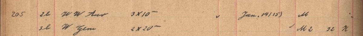 Plattenverzeichnis Eintragk0205