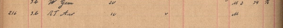 Plattenverzeichnis Eintragk0216