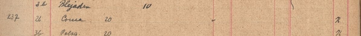 Plattenverzeichnis Eintragk0237