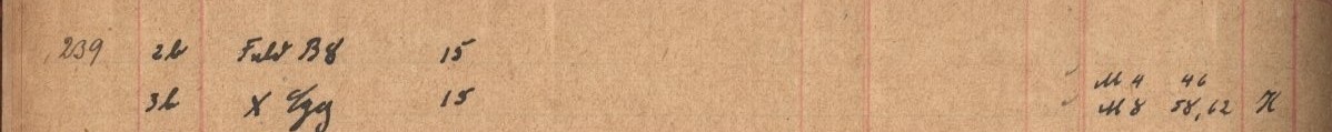 Plattenverzeichnis Eintragk0239