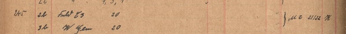 Plattenverzeichnis Eintragk0245