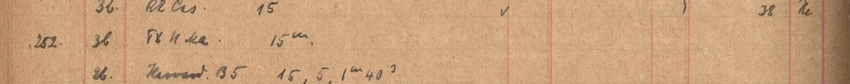 Plattenverzeichnis Eintragk0252