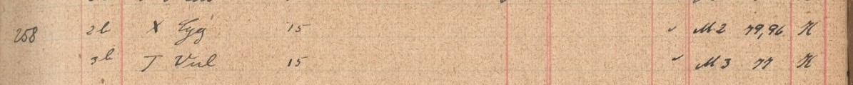 Plattenverzeichnis Eintragk0258