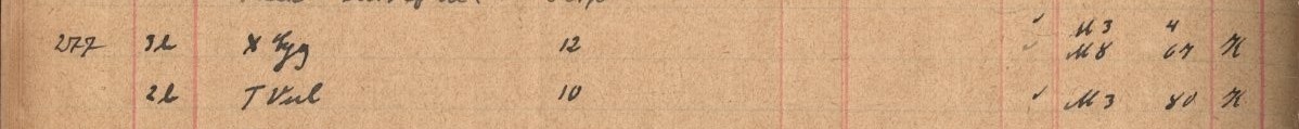 Plattenverzeichnis Eintragk0277
