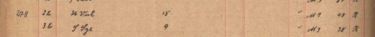 Plattenverzeichnis Eintragk0278