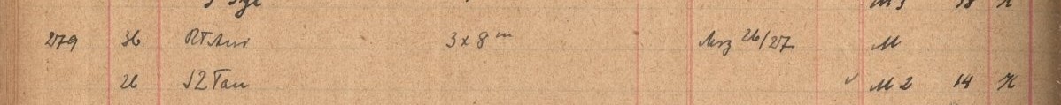 Plattenverzeichnis Eintragk0279