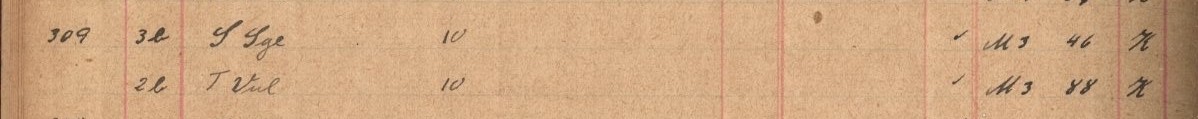 Plattenverzeichnis Eintragk0309