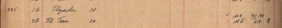 Plattenverzeichnis Eintragk0345