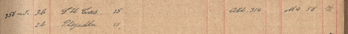 Plattenverzeichnis Eintragk0358