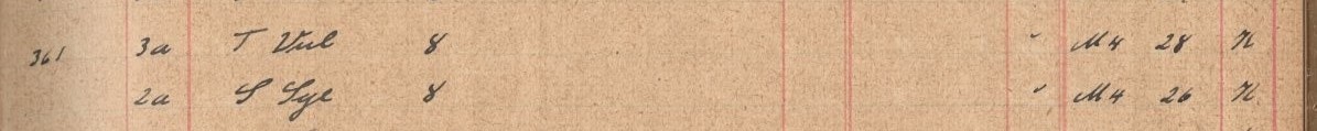 Plattenverzeichnis Eintragk0361