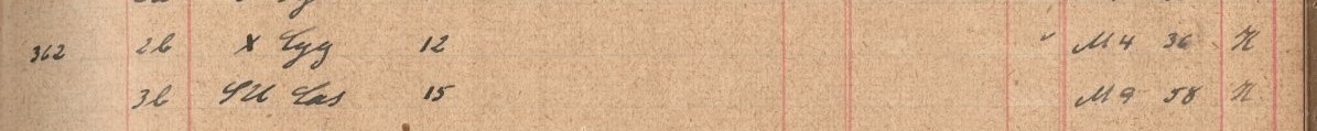 Plattenverzeichnis Eintragk0362