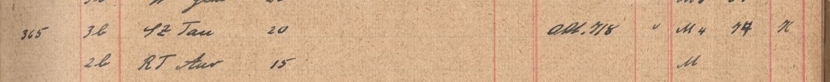 Plattenverzeichnis Eintragk0365
