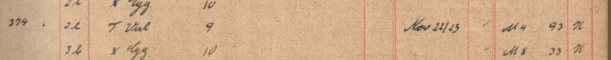 Plattenverzeichnis Eintragk0374