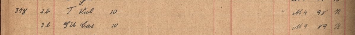 Plattenverzeichnis Eintragk0378
