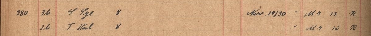 Plattenverzeichnis Eintragk0380
