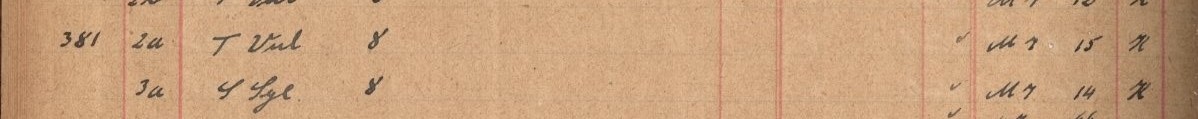 Plattenverzeichnis Eintragk0381