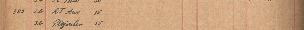 Plattenverzeichnis Eintragk0385