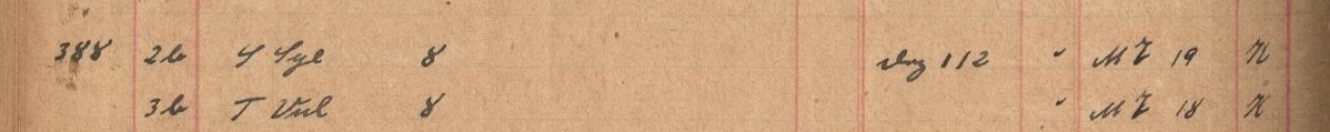 Plattenverzeichnis Eintragk0388
