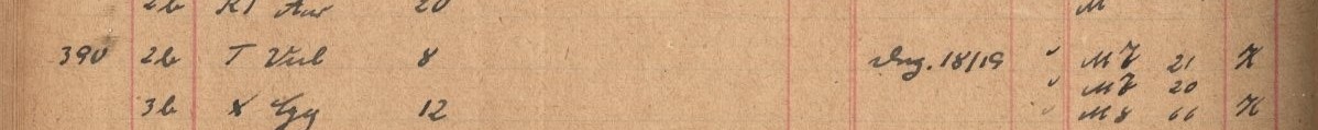 Plattenverzeichnis Eintragk0390