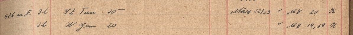Plattenverzeichnis Eintragk0426