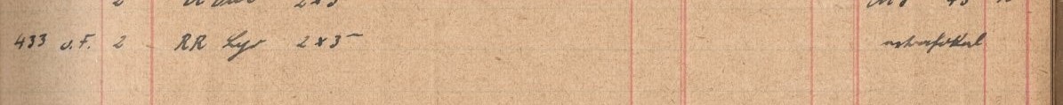 Plattenverzeichnis Eintragk0433