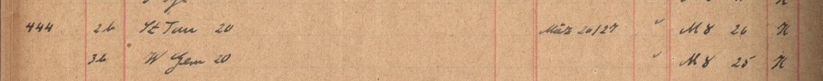 Plattenverzeichnis Eintragk0444