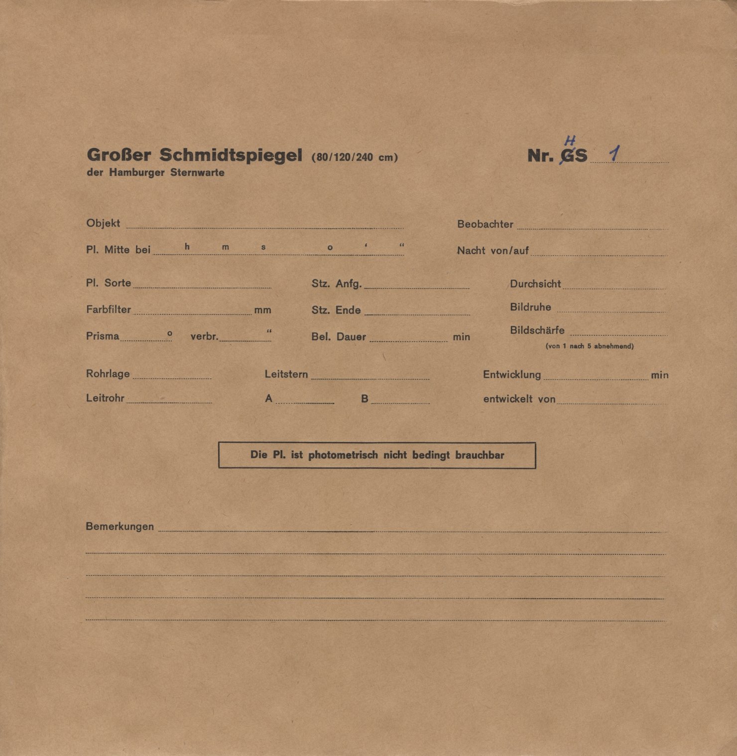 Plattenhuelle HS00001