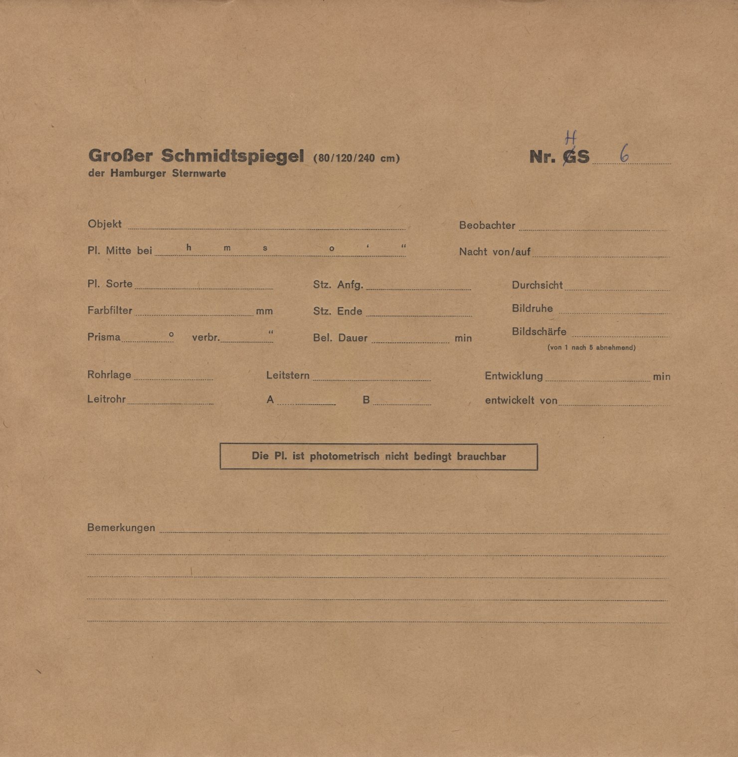 Plattenhuelle HS00006