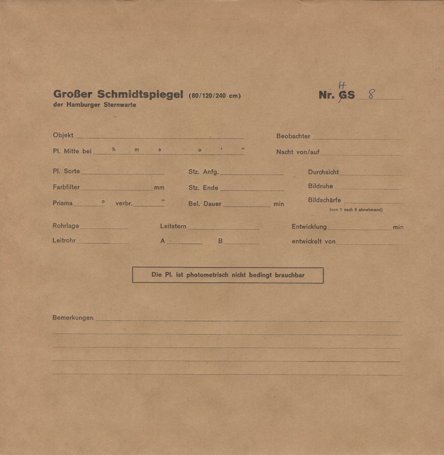 Plattenhuelle HS00008