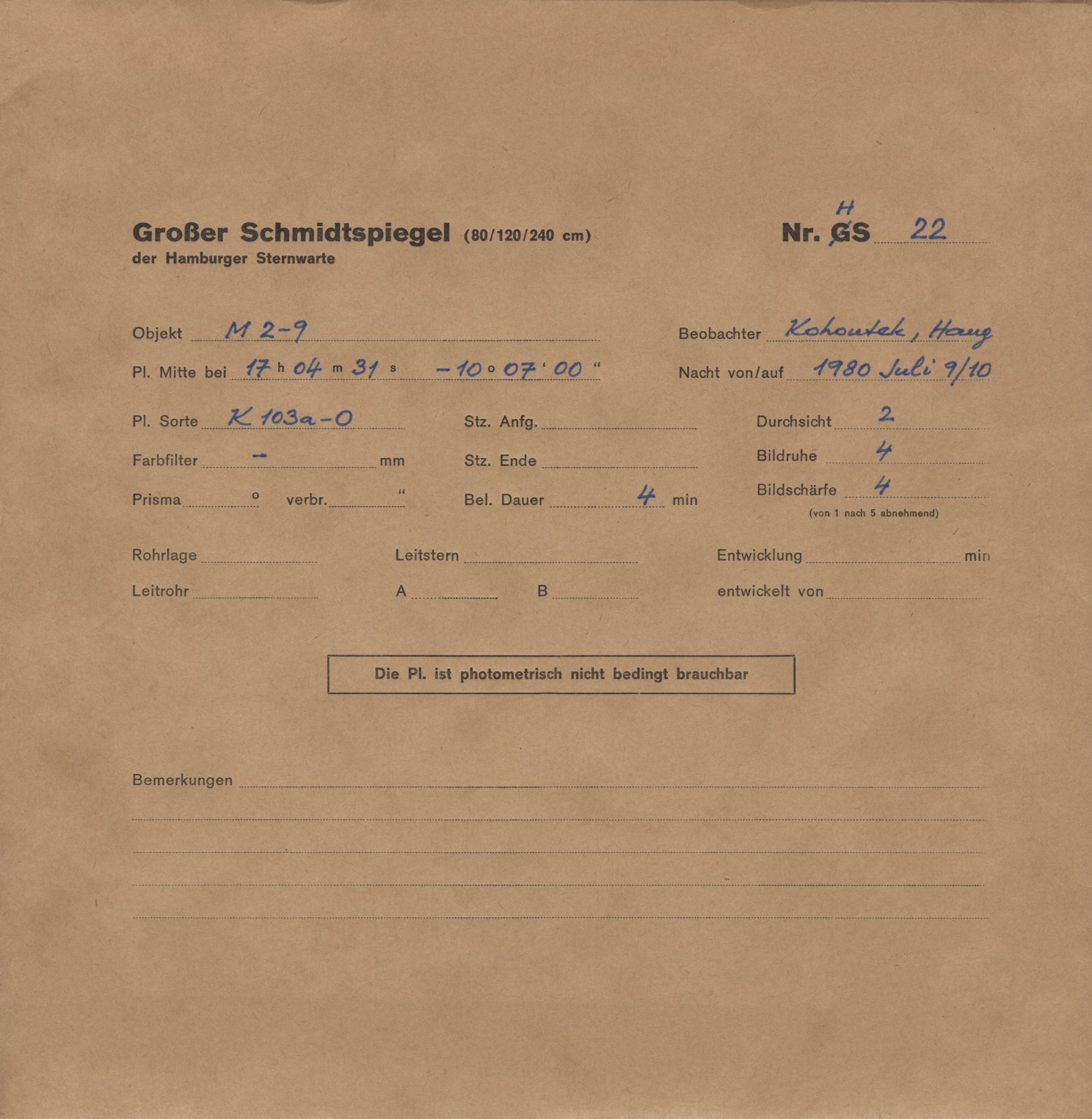 Plattenhuelle HS00022