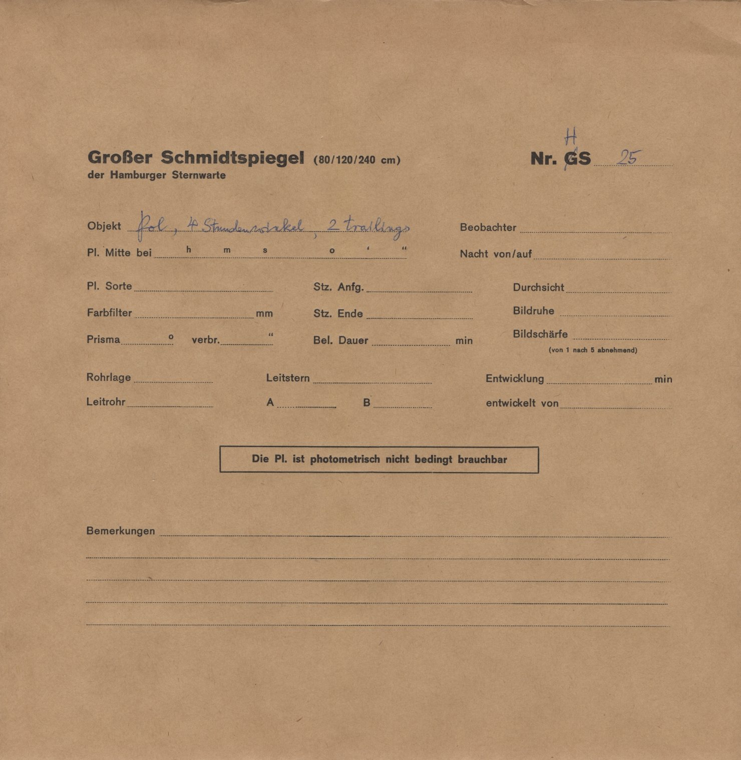 Plattenhuelle HS00025