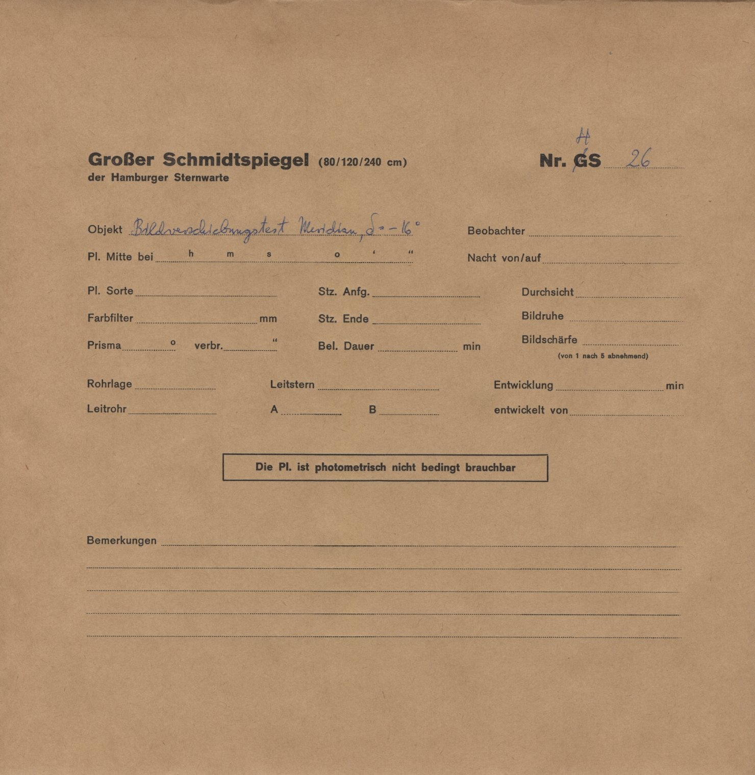 Plattenhuelle HS00026