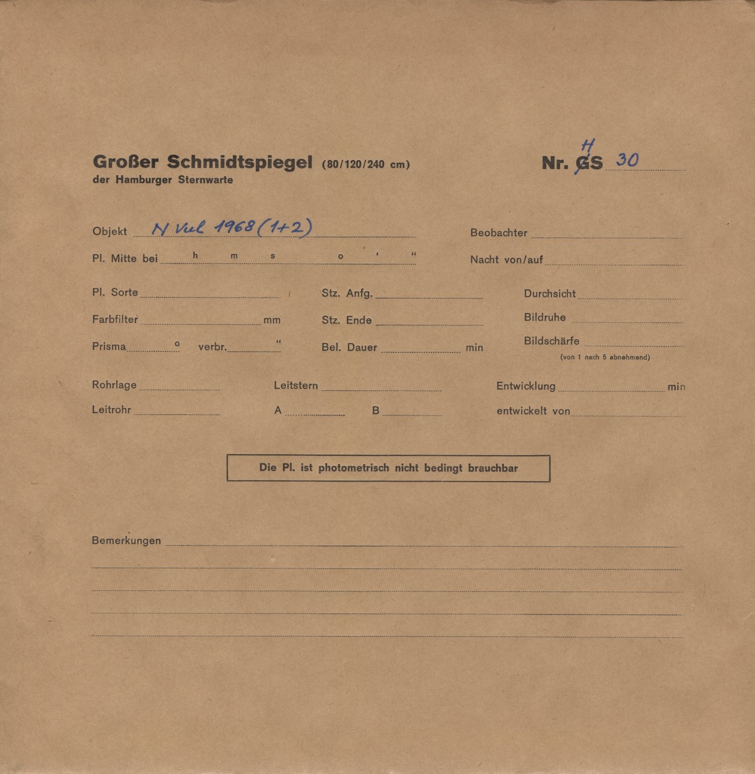 Plattenhuelle HS00030