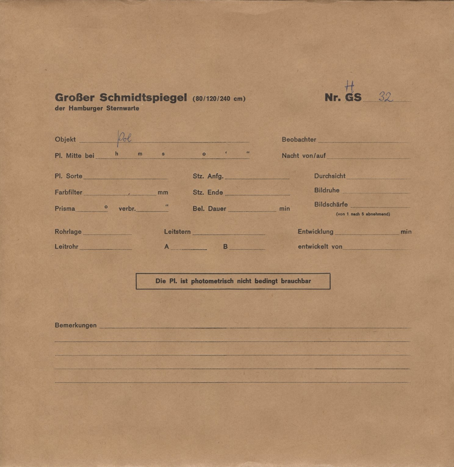 Plattenhuelle HS00032