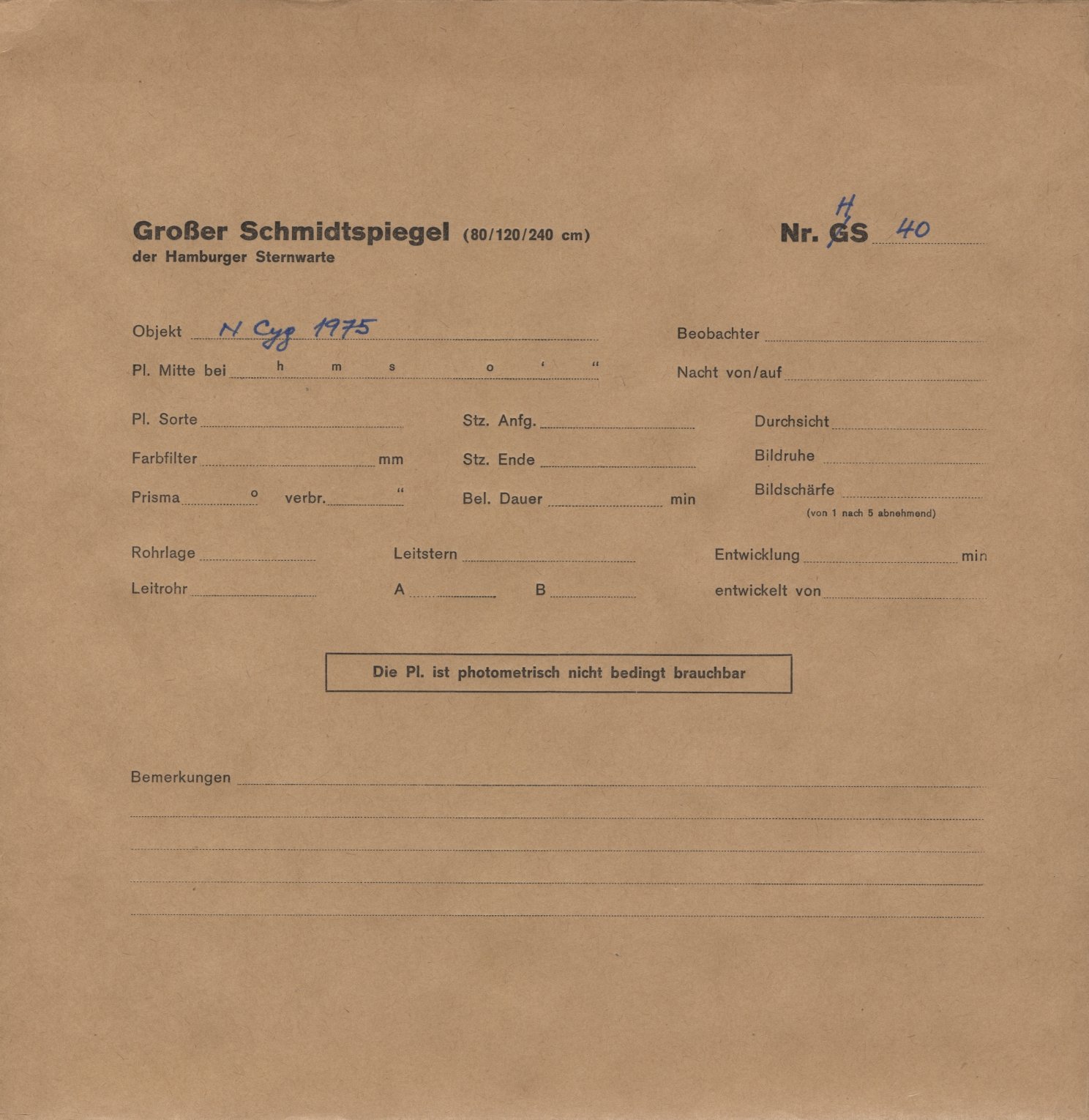 Plattenhuelle HS00040