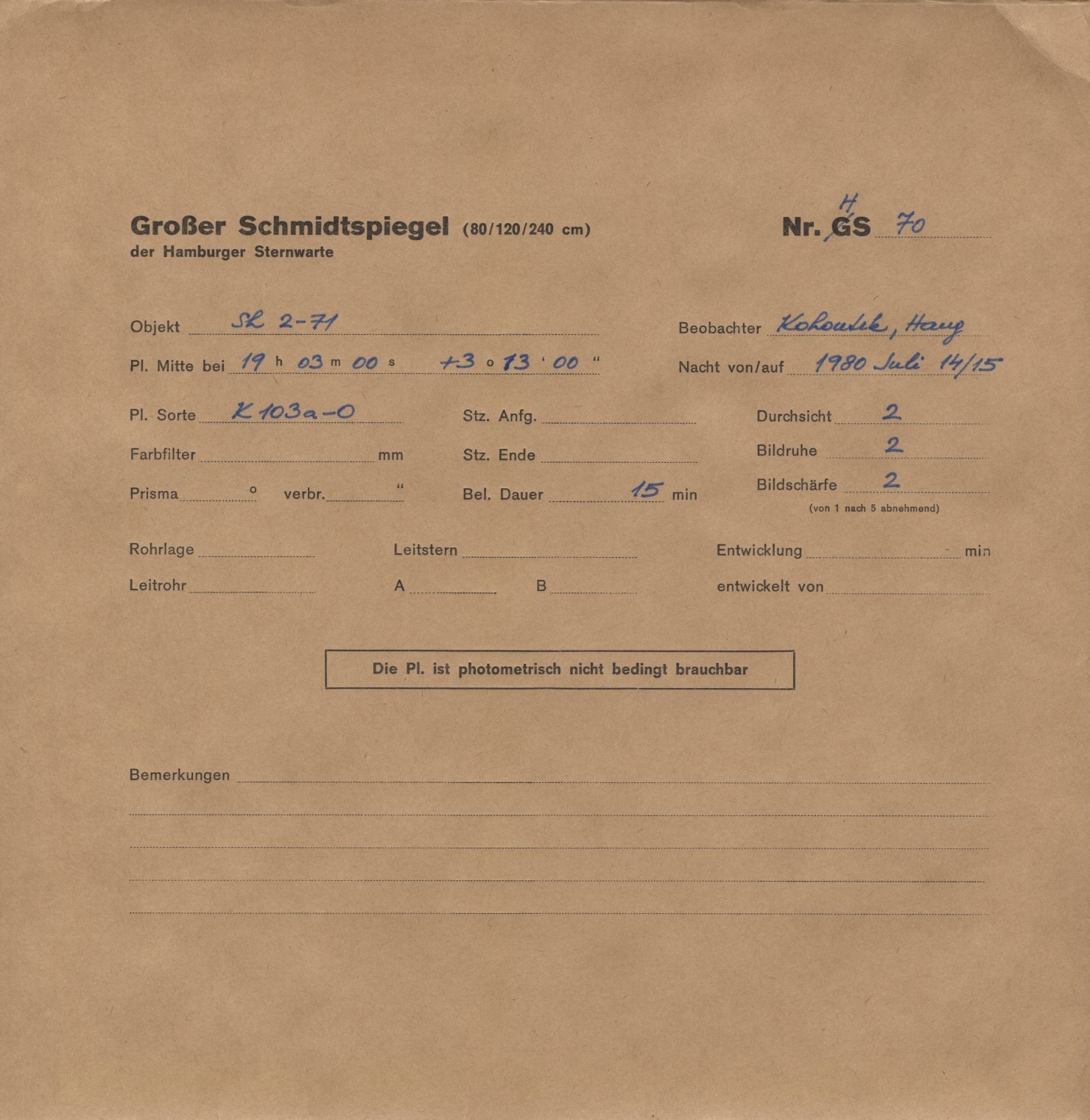 Plattenhuelle HS00070