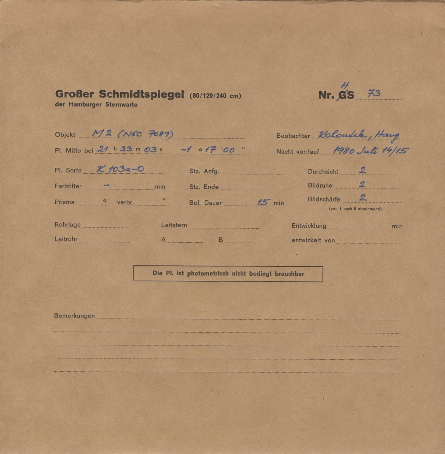 Plattenhuelle HS00073