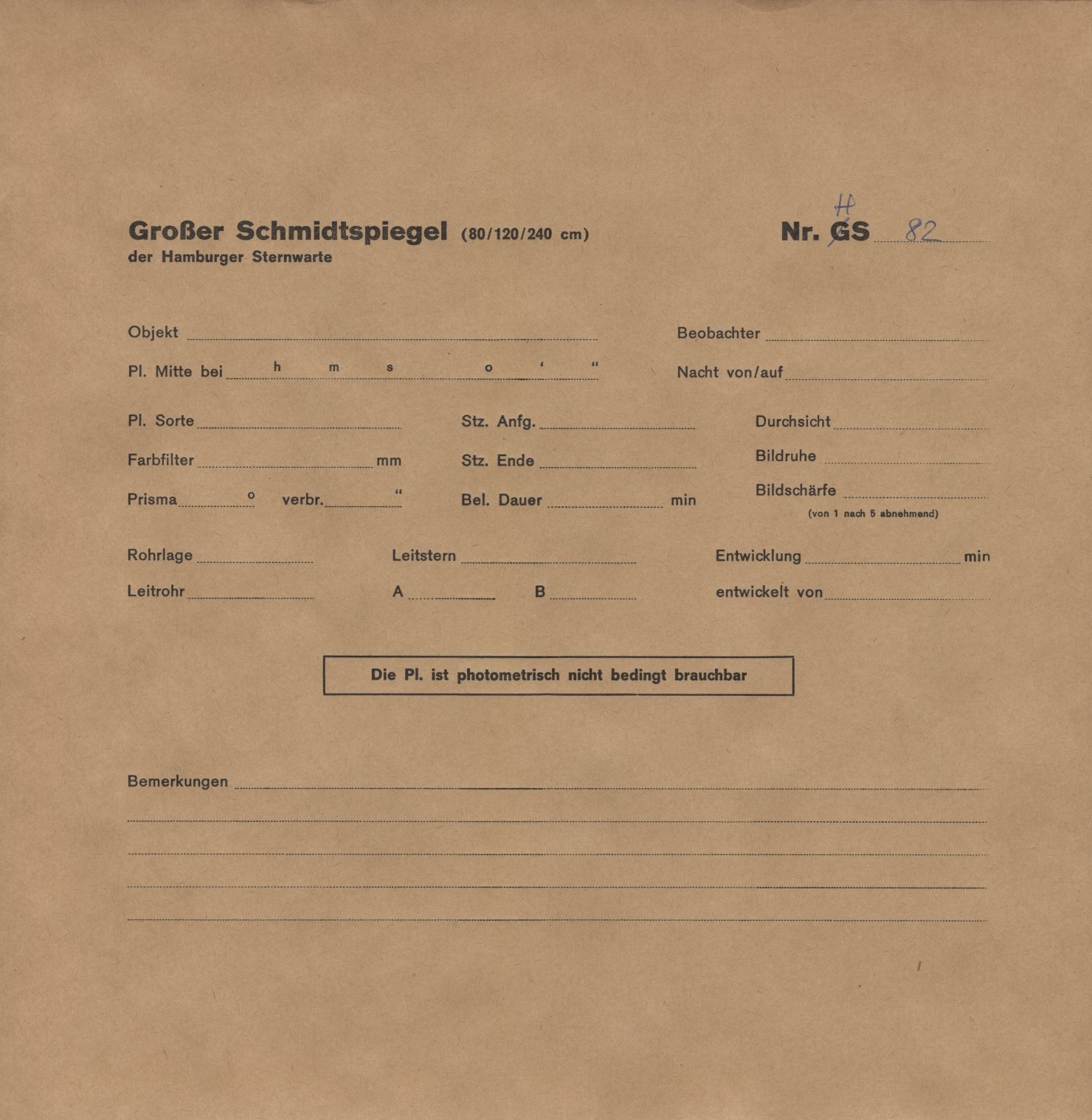 Plattenhuelle HS00082
