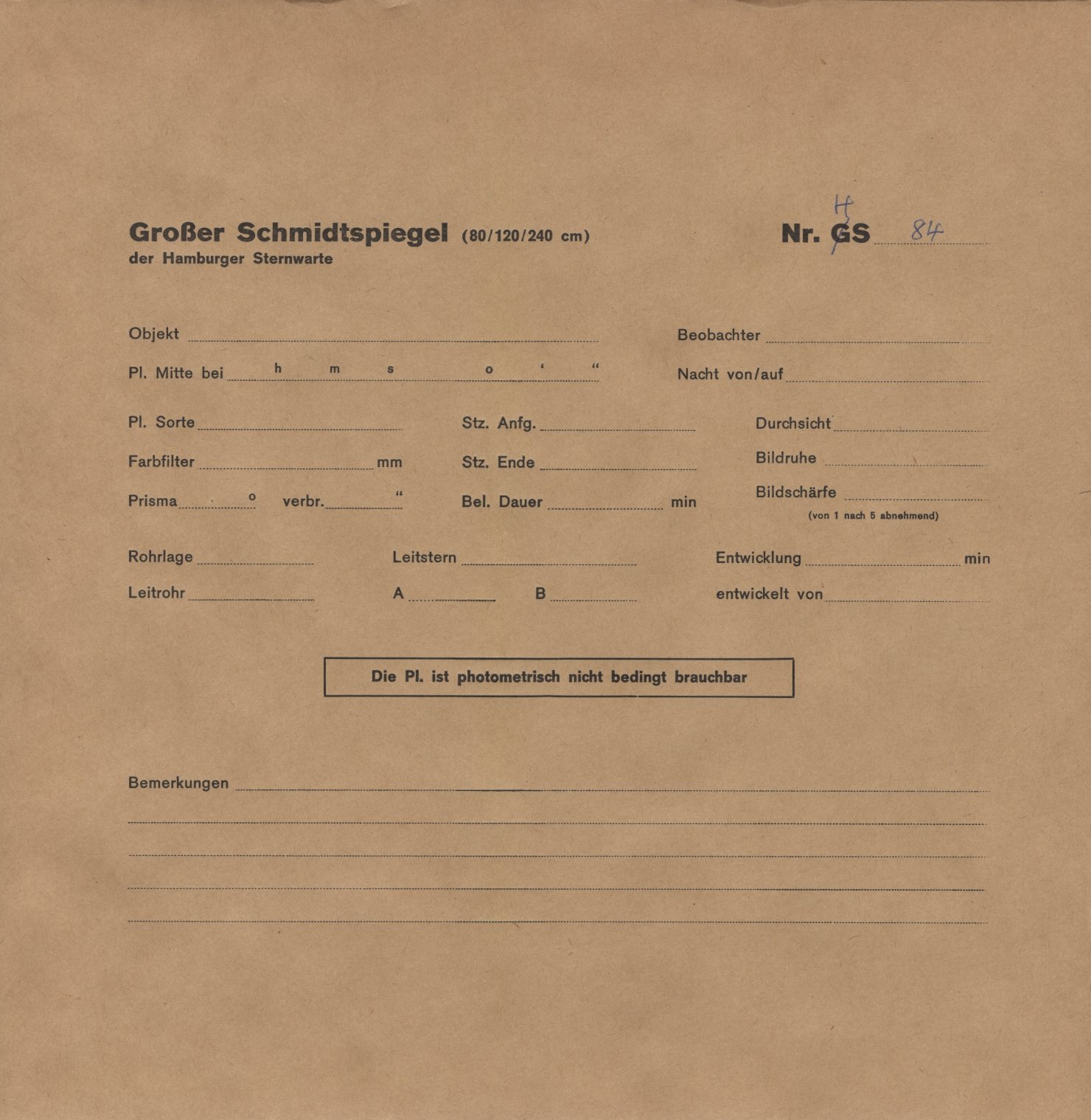 Plattenhuelle HS00084