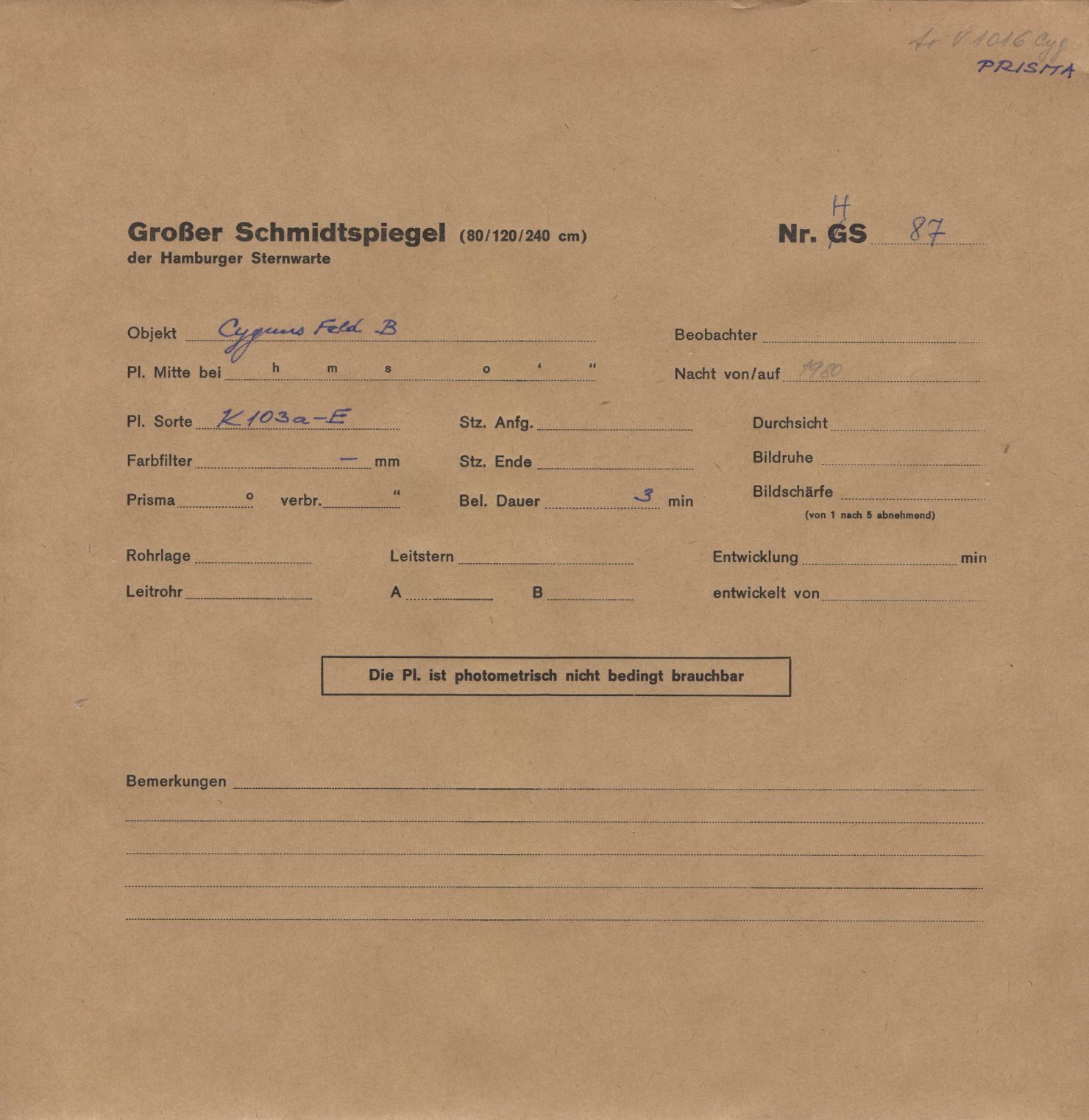 Plattenhuelle HS00087