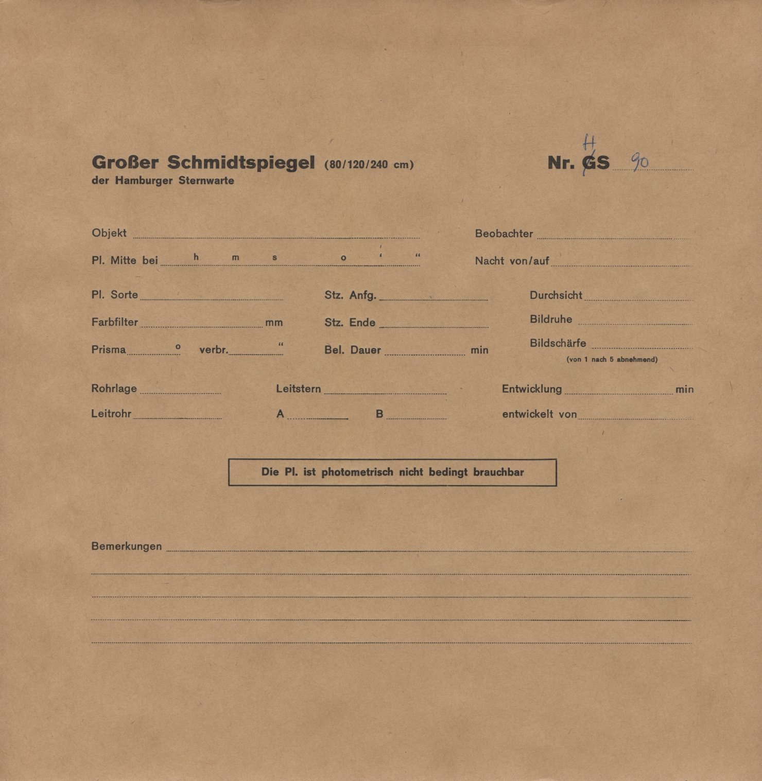 Plattenhuelle HS00090