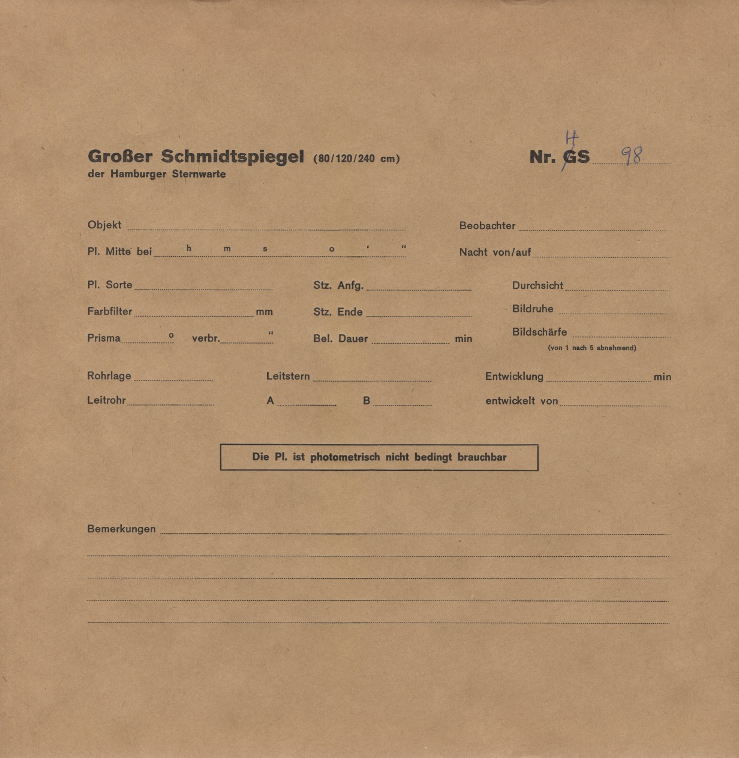 Plattenhuelle HS00098