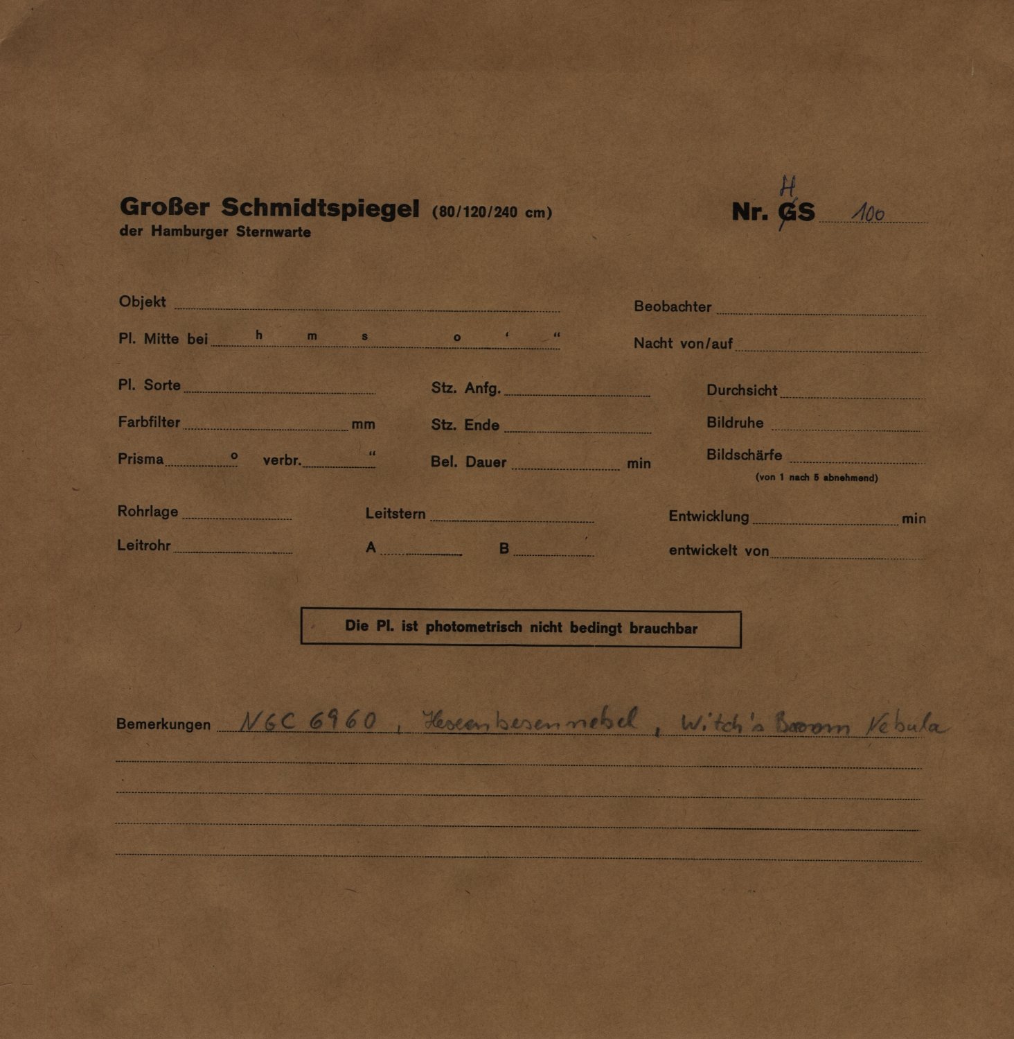 Plattenhuelle HS00100