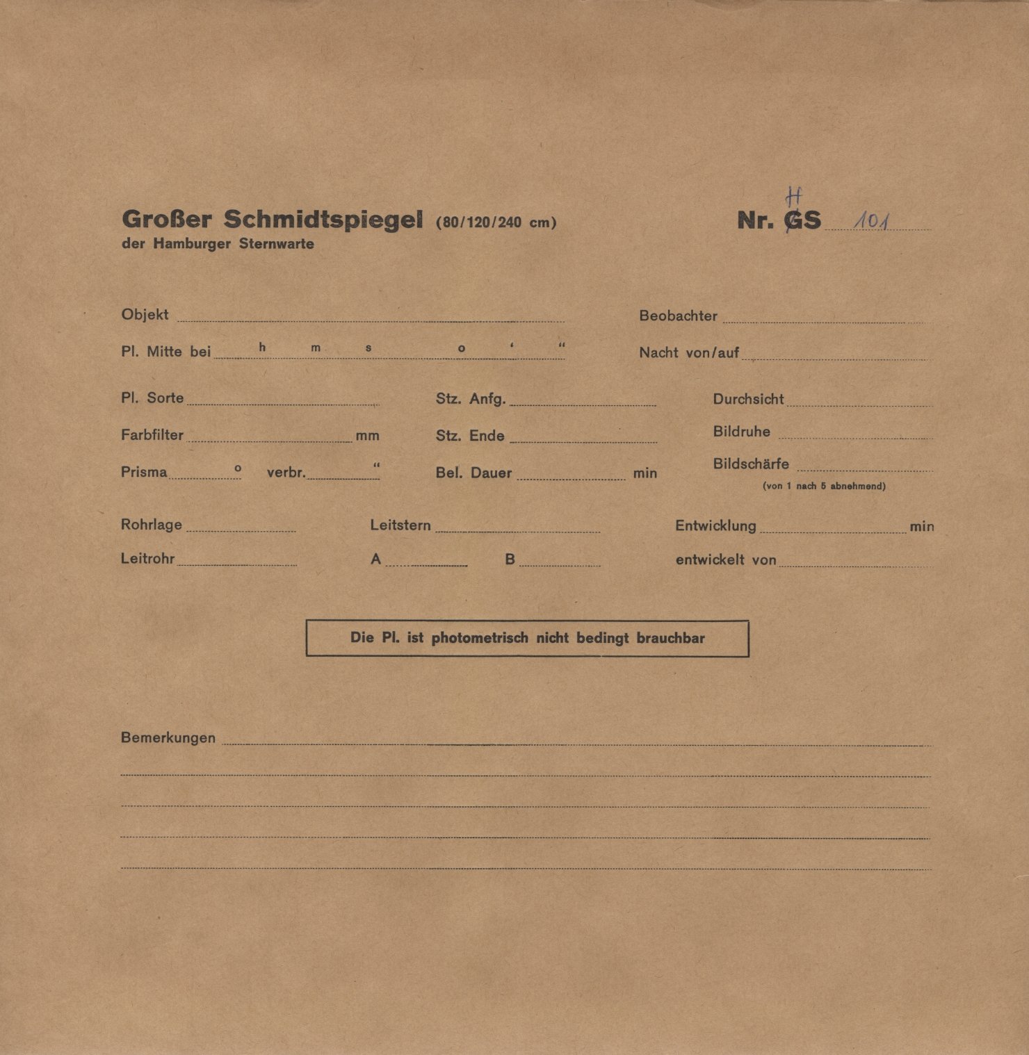Plattenhuelle HS00101