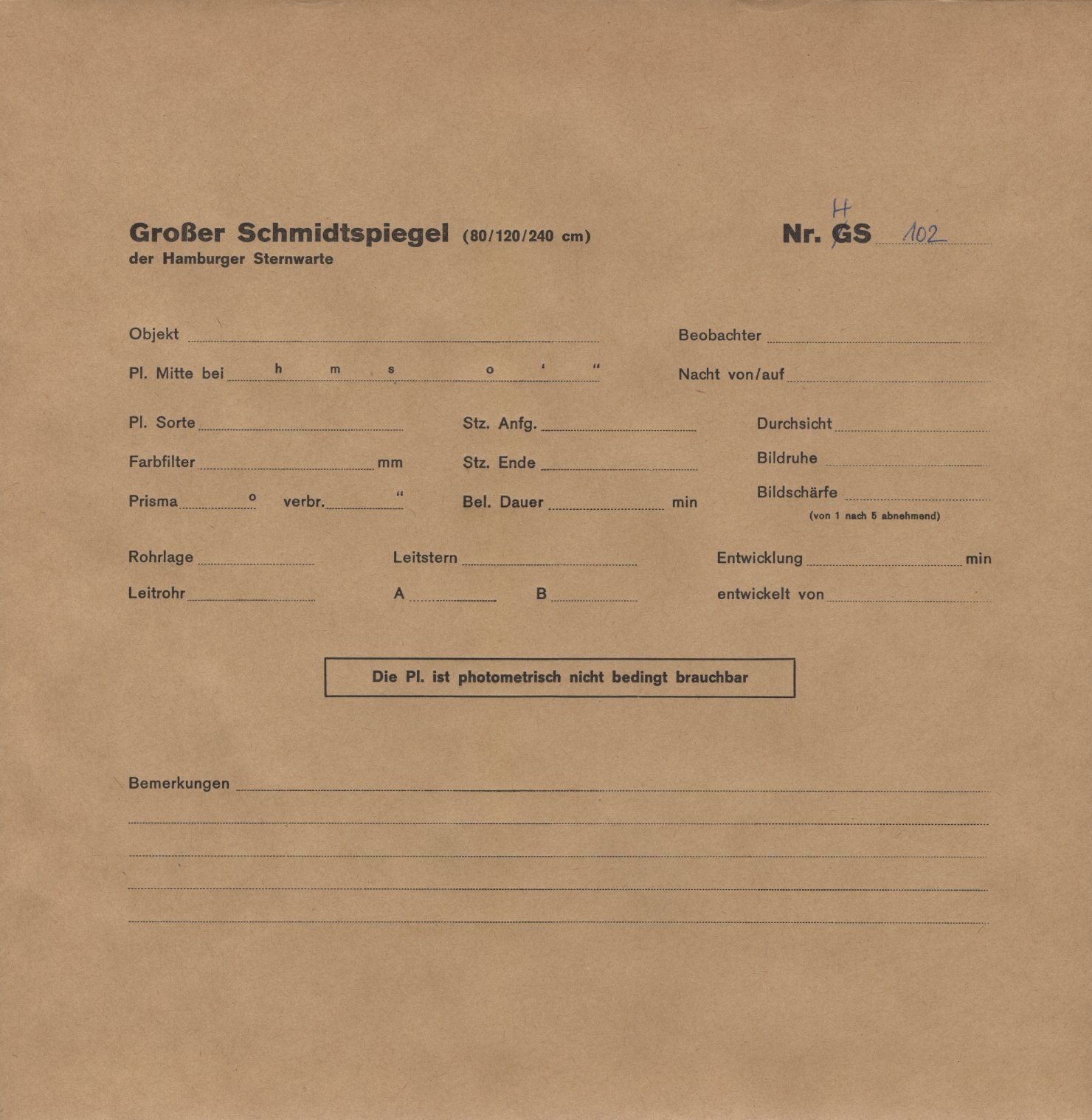 Plattenhuelle HS00102